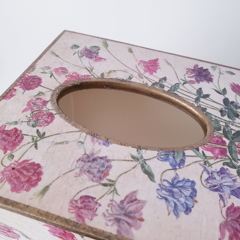 Vintage Floral Tissue Box Cover - Picture 7 of 9